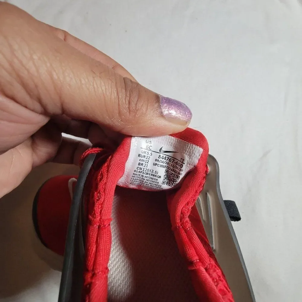 Nike Baby Presto TD 844767-600 Red Round Toe Sneaker Athletic Shoes Size US 6 C